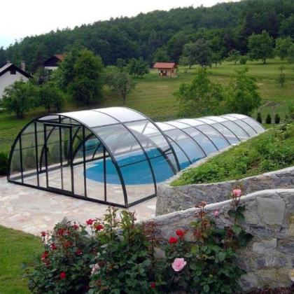 pool enclosure exterior view