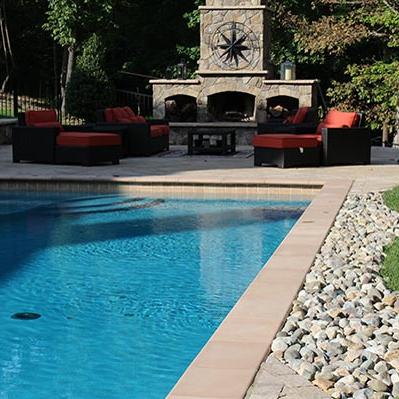 pool end with patio