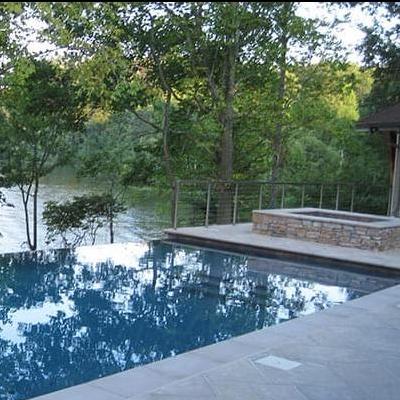 pool with lookout edge