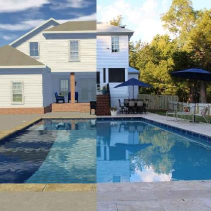 pool design before and after
