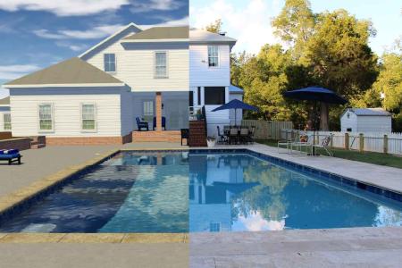 Pool design software rendering