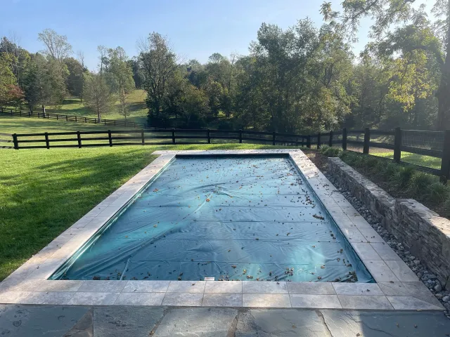 Rizzo-Madison pool with the automatic cover partly extended